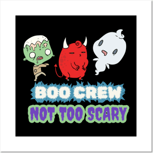 Retro Vintage Halloween. The Little Boo Crew. Not Too Scary Style Posters and Art